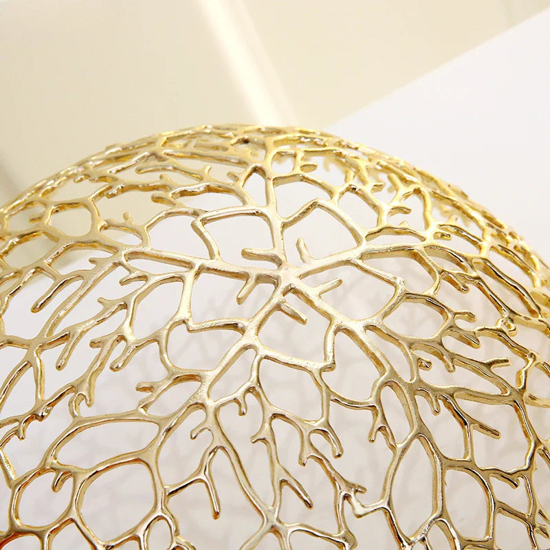 Afralia™ Coral Shapes Metal Tray: Stylish Home Decor Organization Container