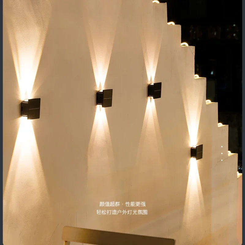 Afralia™ Solar Villa Wall Wash Light - Waterproof Outdoor Wall Lamp