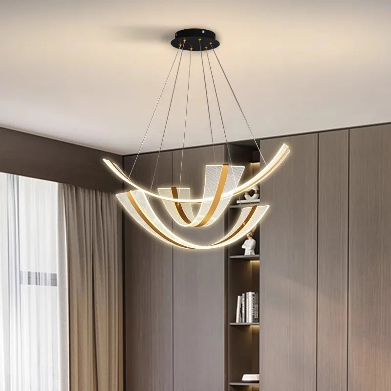 Afralia™ Modern Indoor Pendant Light Chandelier Ceiling Lamp LED Decorative Dining Room Lighting