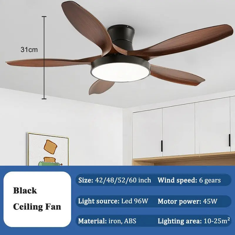 Afralia™ 52" DC Ceiling Fan Light Remote Control LED Living Bedroom 220V 110V