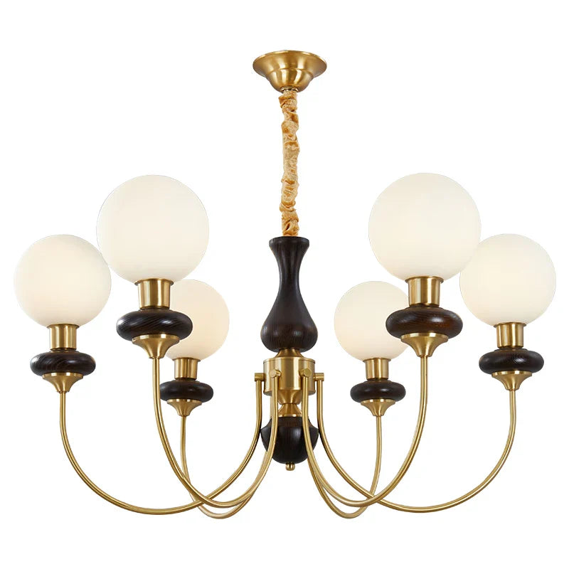 Afralia™ Nordic Copper Chandelier: Elegant Magic Bean Molecule Light for Living, Dining & Bedroom.