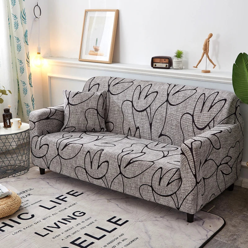 Afralia™ Stretch Sofa Cover Slipcover for 3 Seater Couch - Print Protector