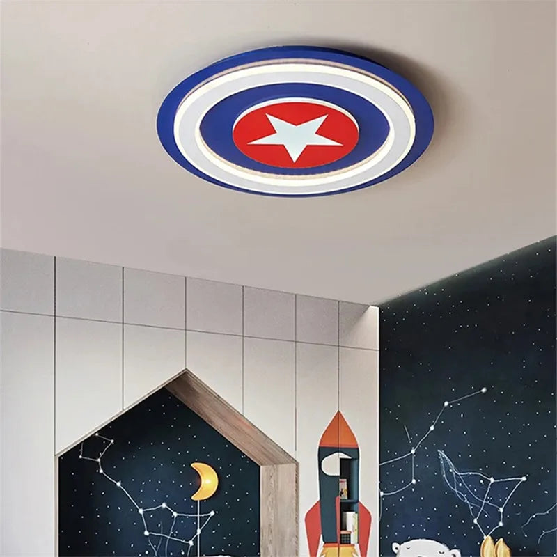 Afralia™ Kids LED Cartoon Ceiling Light | Boys Girls Bedroom Decor Lamps