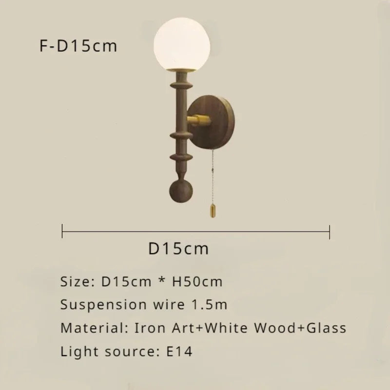 Modern Wood Strip Chandelier Glass Ball Lampshade for Kitchen Island Dining Living Room Lighting by Afralia™