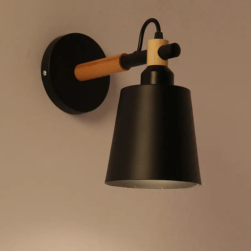 Afralia™ Modern Wood Sconce Nordic Wall Lamp Luminaire for Living Bedroom Kitchen