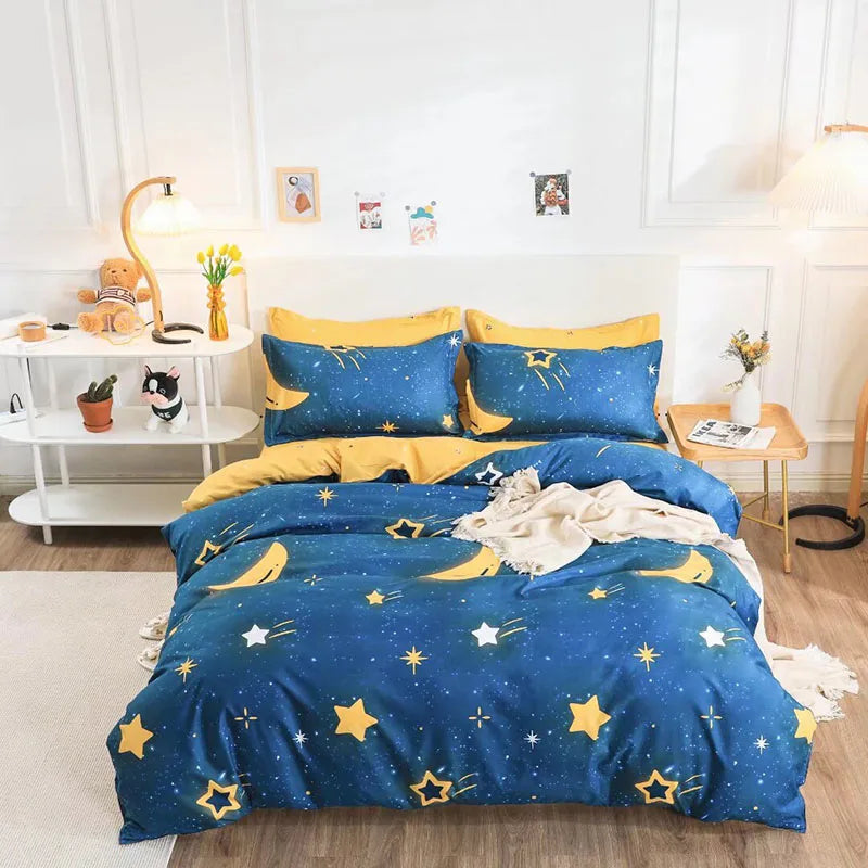 Afralia™ Pattern Printed Duvet Cover Set with 2 Pillowcases in Various Sizes