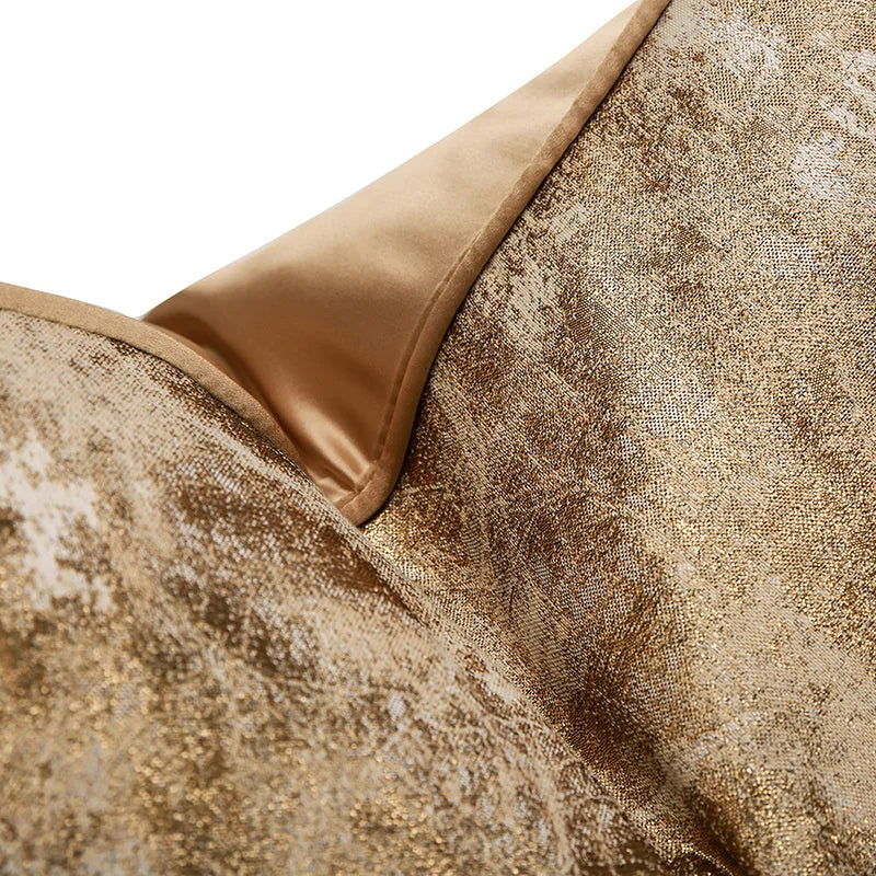 Afralia™ Luxury High End Pillow Cover for Sofa Decor, Gold Silver Decorative Cushion Cover