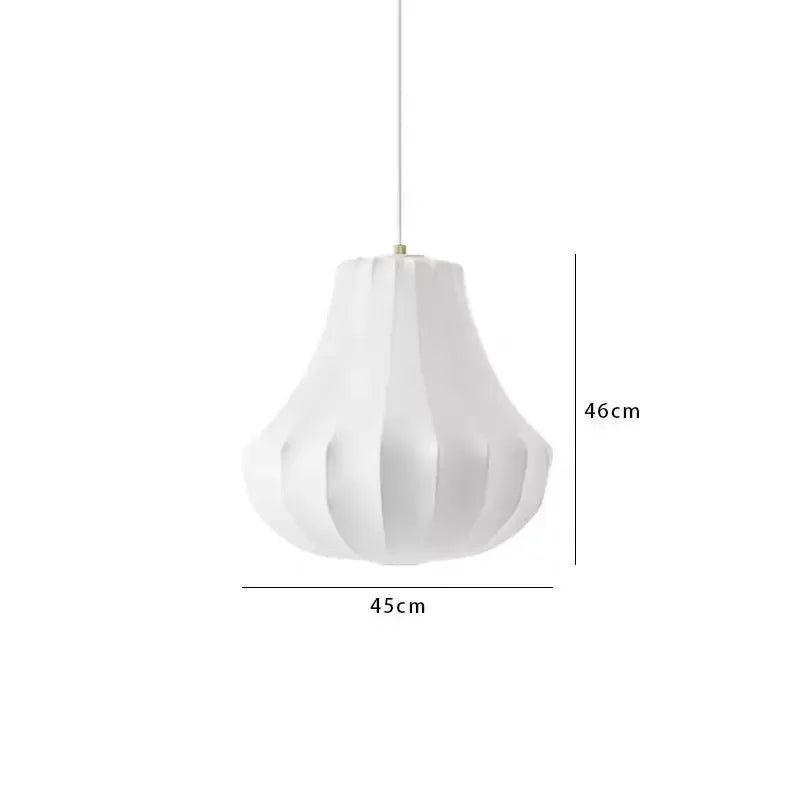 Afralia™ Silk Cocoon Pendant Light for Living Room Bedroom Dining Decor