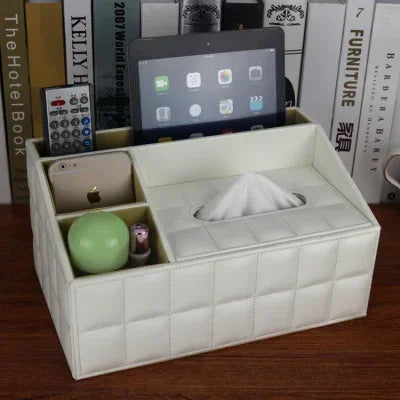 Afralia™ Desktop Tissue Box Holder: Elegant Paper Towel Storage Tray for Home and Office