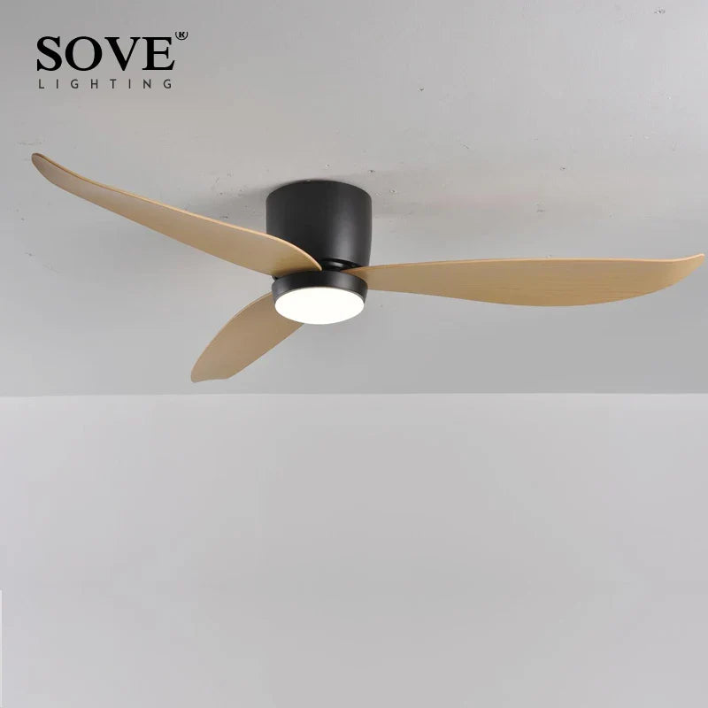 Afralia™ Modern Led Ceiling Fan with High Air Volume and Remote Control