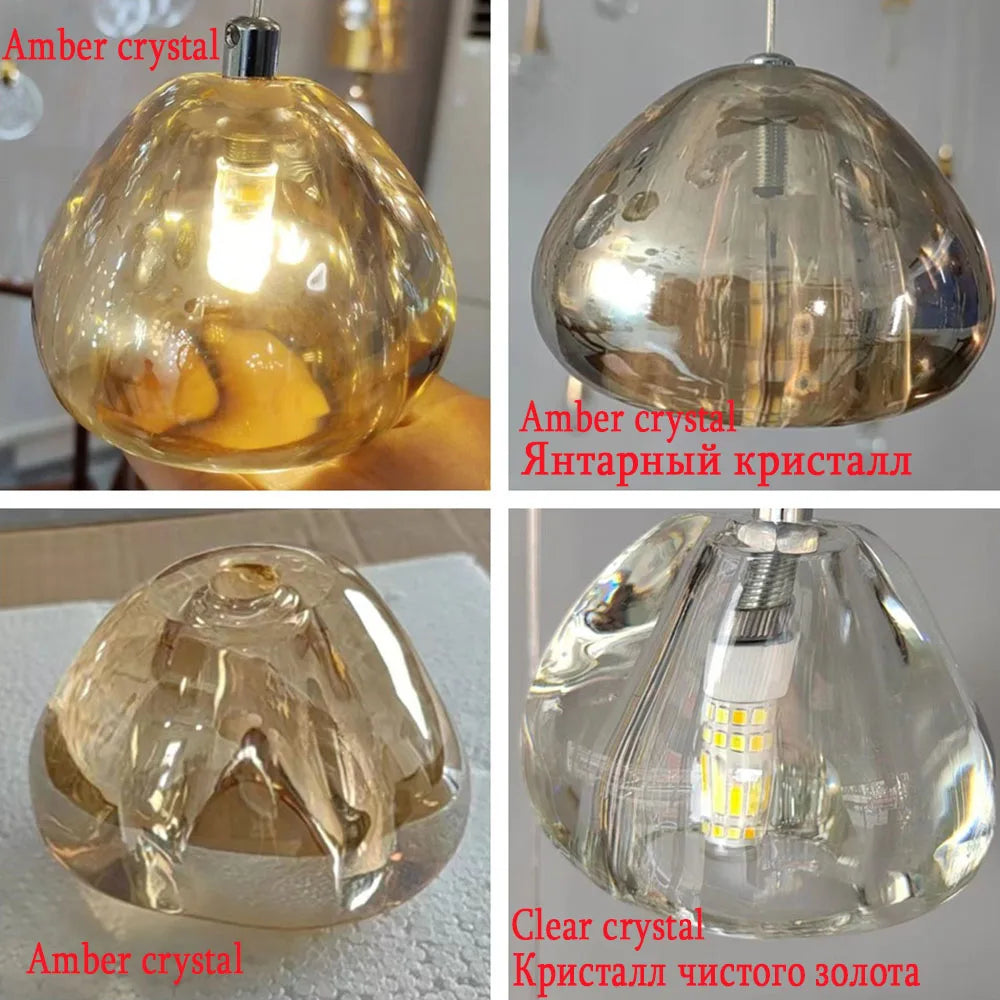 Afralia™ Modern Crystal LED Chandelier for Living Room, Dining, Bedroom, Kitchen, Hall, Loft, Staircase