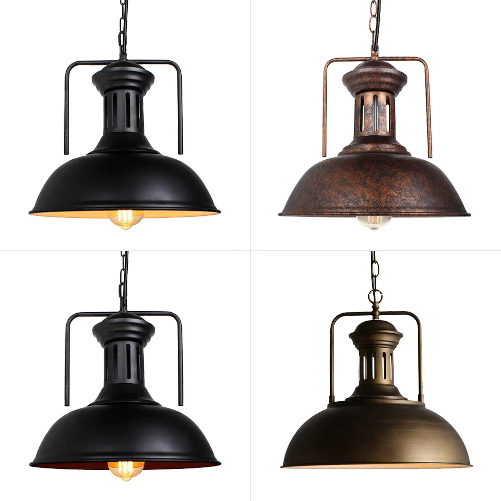 Afralia™ Industrial Pendant: Vintage Retro Hanging Light for Living Room & Kitchen.