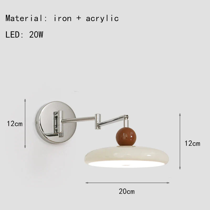 Afralia™ Iron Wall Light: Modern Rotatable LED Wall Lamp for Bedroom Lighting