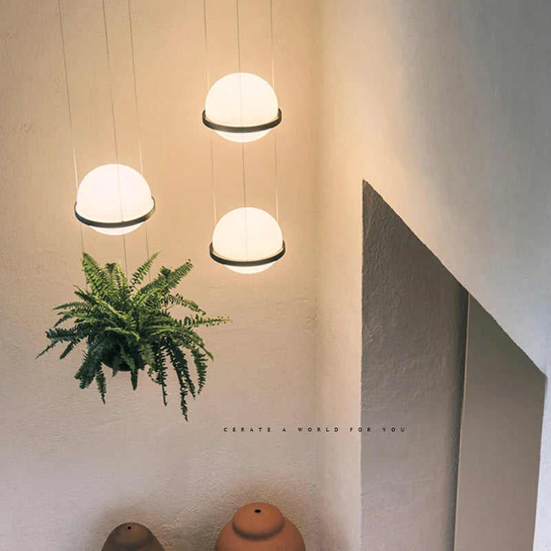 Afralia™ Plant Chandelier: Nordic DIY Sky Garden LED Hanging Lamp for Dining Room Decor