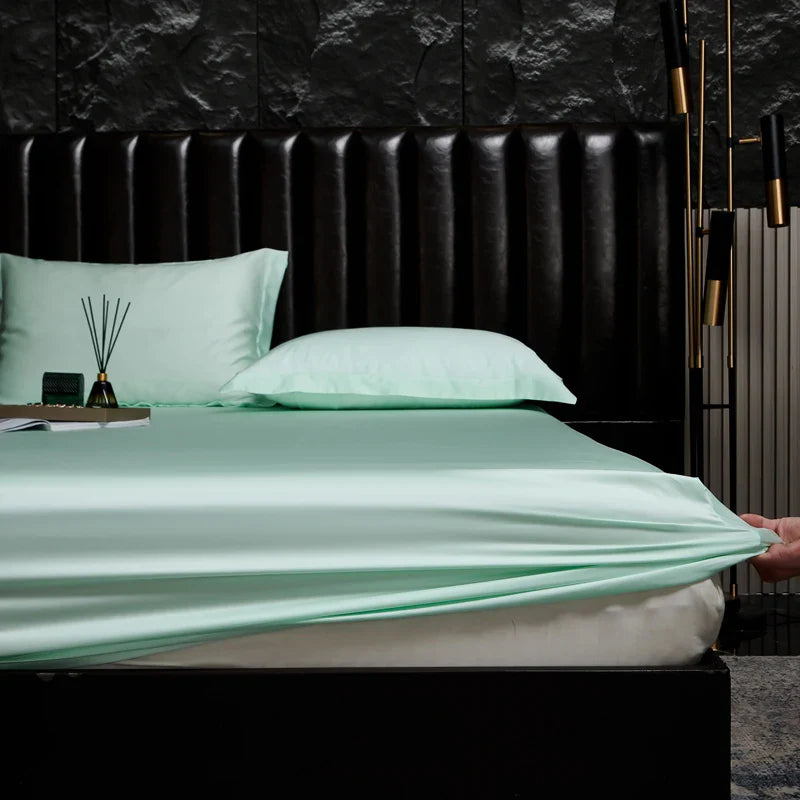 Afralia™ Silky Soft Lyocell Fitted Sheet with Bamboo Fiber for Smooth Mattress Cover