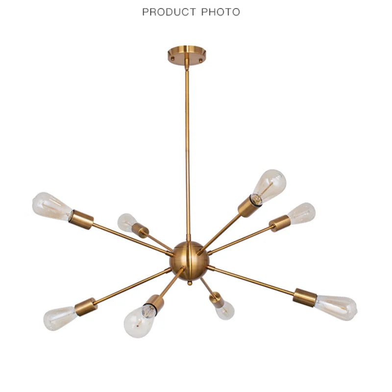 Afralia™ Gold Satellite Pendant LED Ceiling Lamp for Modern Living Room & Kitchen Decor