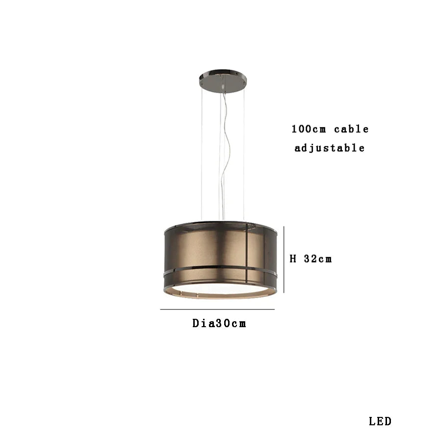 Afralia™ Designer Fabric Ceiling Pendant Light | Luxury Round Hanging Lamp