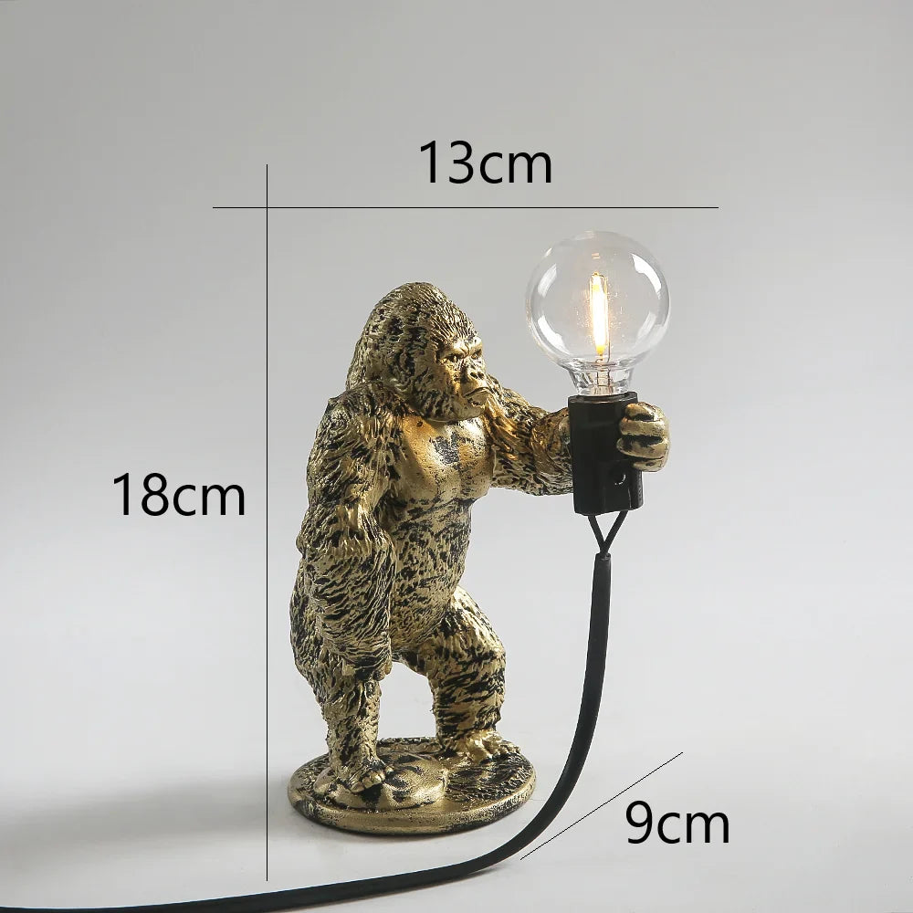 Afralia™ Nordic King Kong Resin Floor Lamp: Modern, Customizable LED Animal Light
