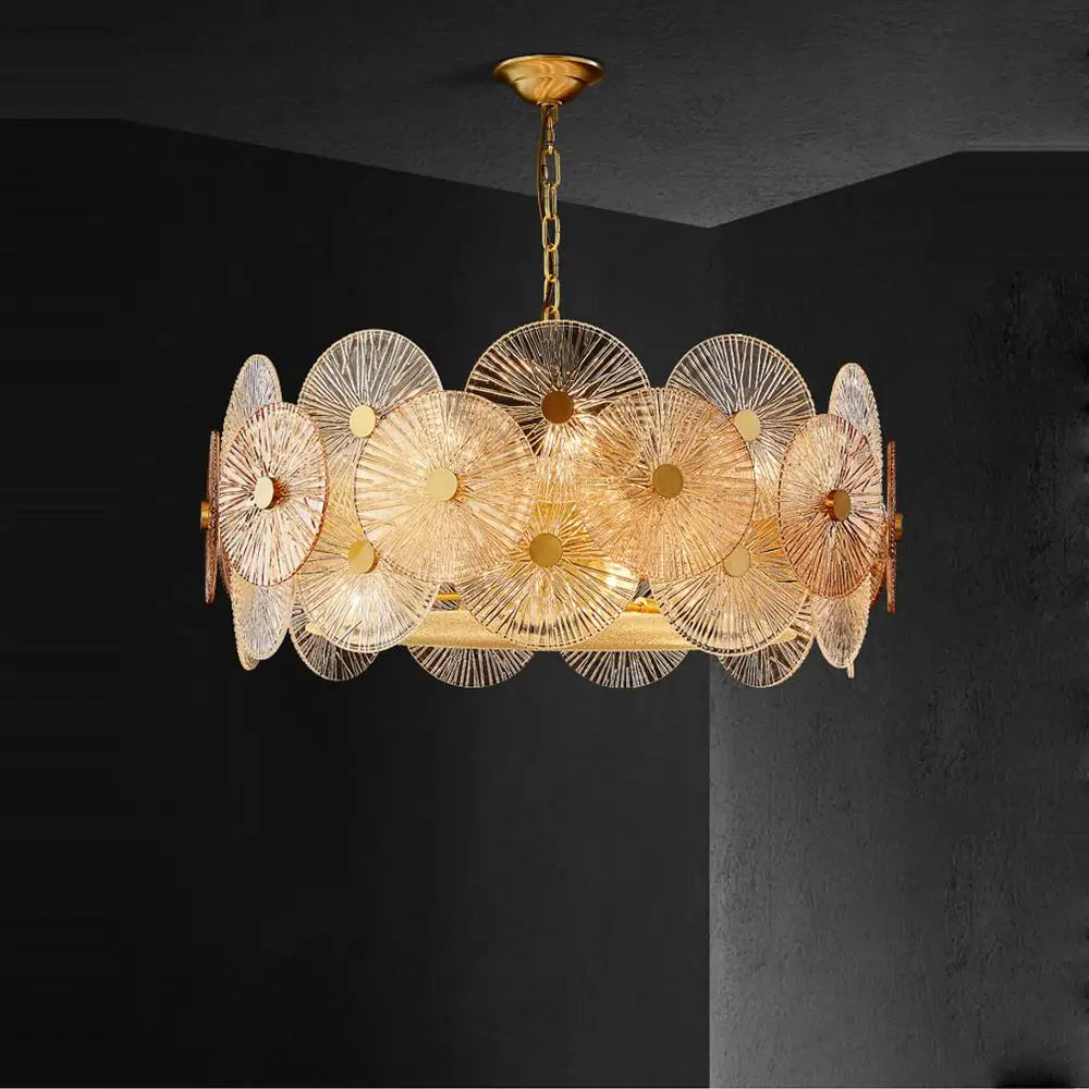 Afralia™ Nordic Glass Chandelier Modern Luxury Stainless Pendant Lamp