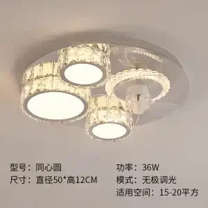 Afralia™ Crystal LED Ceiling Fan Remote Control Modern Bedroom Light Fixtures