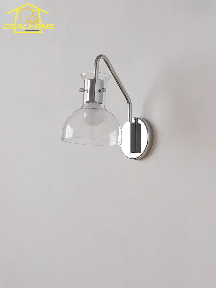 Afralia™ Bauhaus Glass LED Wall Lamp Iron Art Decor for Bedroom Living Room