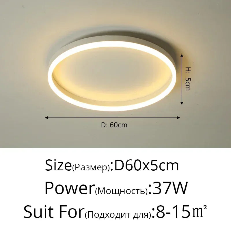 Afralia™ Circular LED Ceiling Lights for Home Decor and Indoor Lighting