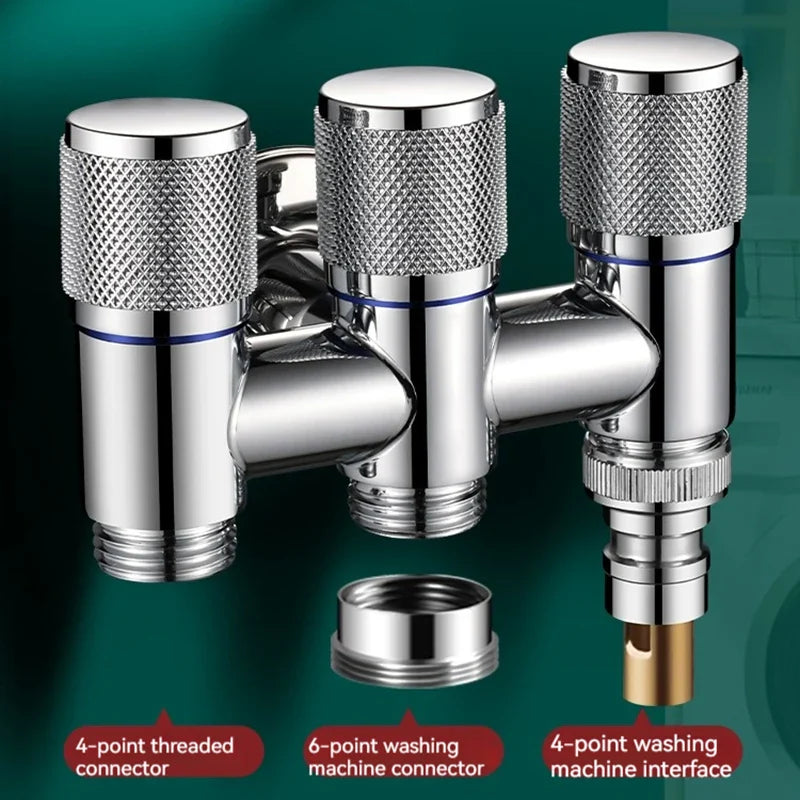 Afralia™ Stainless Steel Valve Set for Bathroom, Balcony, and Kitchen