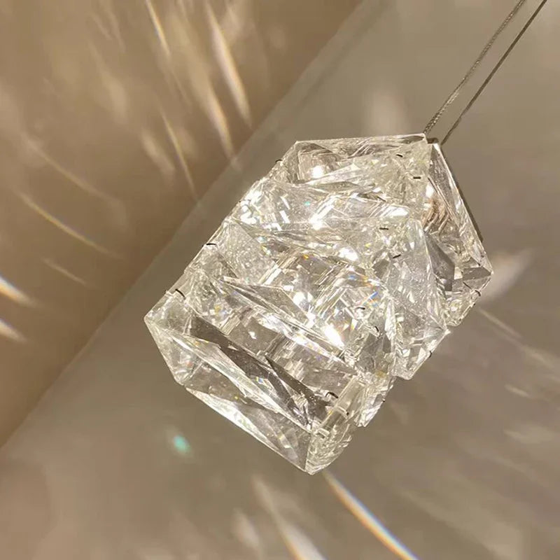 Afralia™ Crystal Pendant Chandelier: Elegant Ceiling Light for Bedroom Living Room Home Decor
