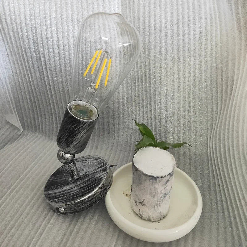 Afralia™ Nordic Industrial Retro Iron Wall Lamp E27 Vintage Wall Sconce for Living Room