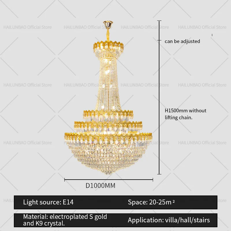 Afralia™ Crystal Chandelier: Luxury European Living Room Main Light 2024 Elegant Design