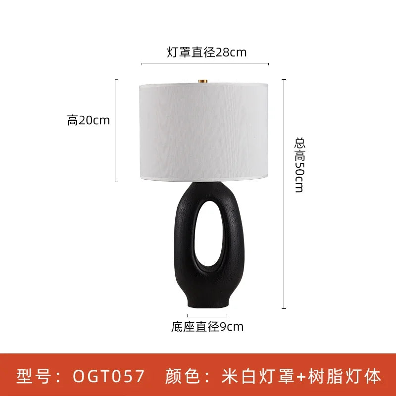 Afralia™ Modern Resin LED Table Lamp for Living Room, Bedroom, Coffee Tables