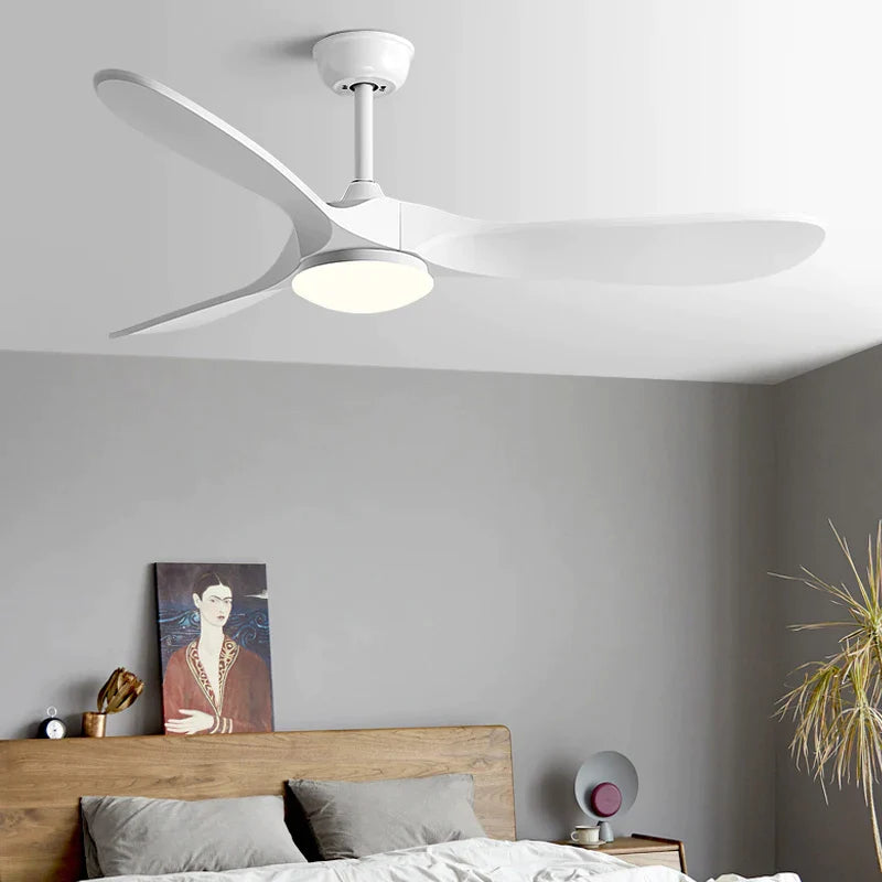 Afralia™ 60Inch Ceiling Fan with Remote Control, LED Light - 3 Blade DC 30W Copper Motor