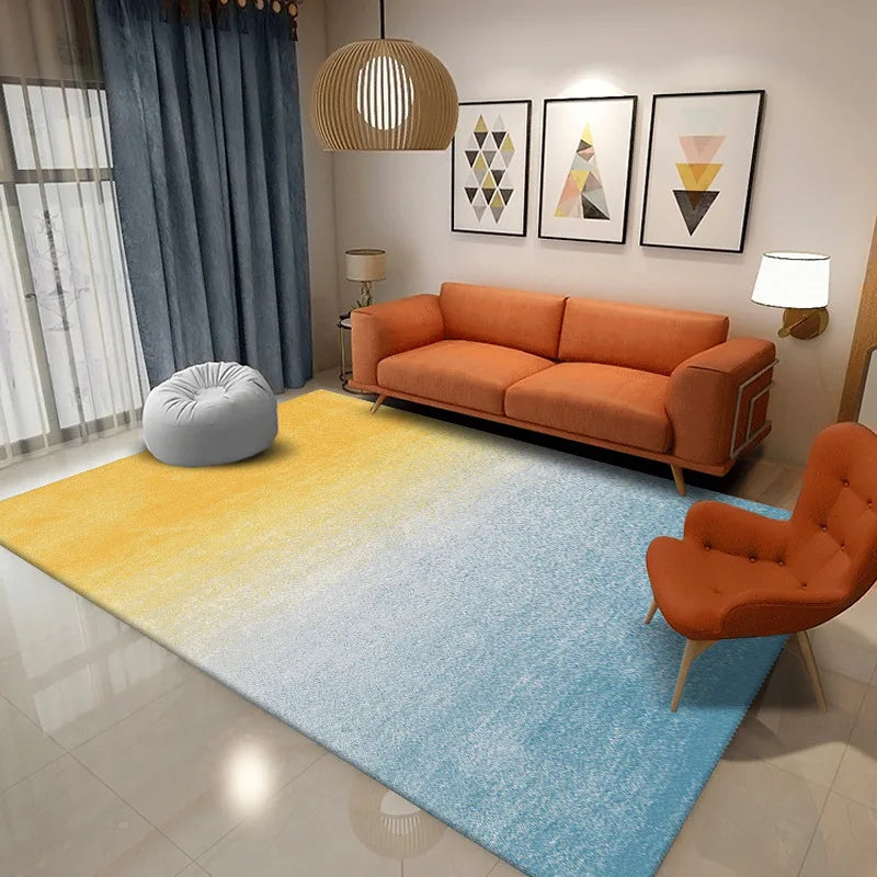 Afralia™ Nordic Velvet Carpets Luxury Living Room Bedroom Rug Anti-Slip Durable Easy Clean