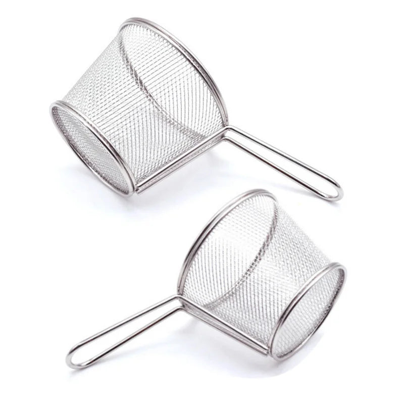 Afralia™ Stainless Steel Chef Basket for Frying and Sifting