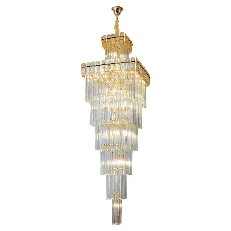 Afralia™ Nordic Duplex Villa Crystal Chandelier for Luxury Spaces