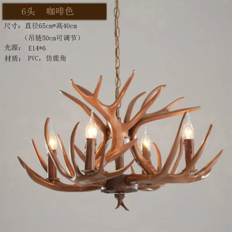 Afralia™ Antler Branch Ceiling Chandelier: Retro Industrial Style Lighting for Indoor Spaces