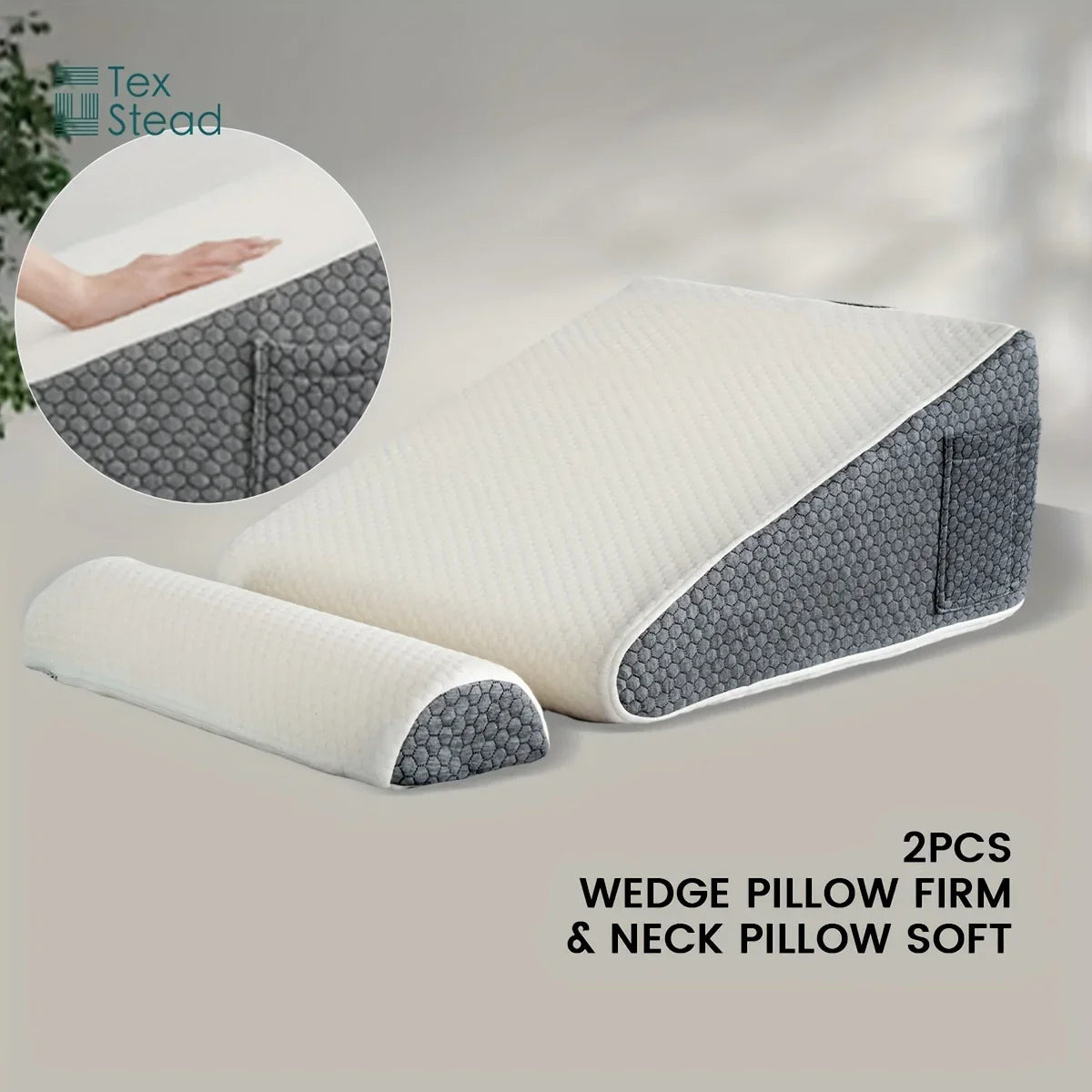Afralia™ Memory Foam Sleeping Wedge Pillow - Restful Support for Better Sleep