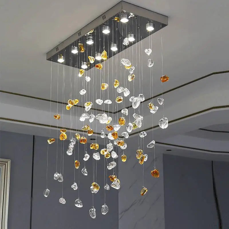 Afralia™ LED Crystal Chandelier: Designer Art Luxury Lighting for Living Room, Kitchen & Restaurant