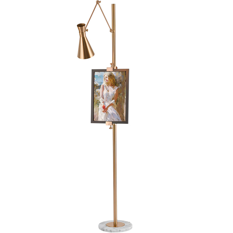 Afralia™ Modern Metal LED Gold Floor Lamp Marble Lustres for Home Decor