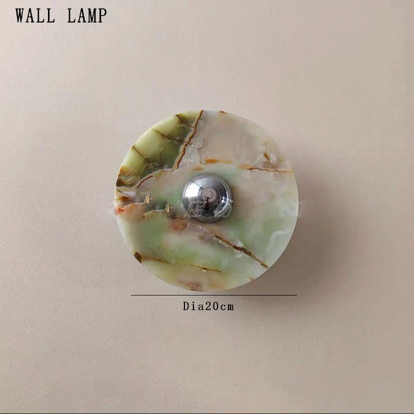 Afralia™ Jade Marble Wall Sconce Lamps: Luxury Light Fixtures for Bedroom, Bathroom, Aisle Decor