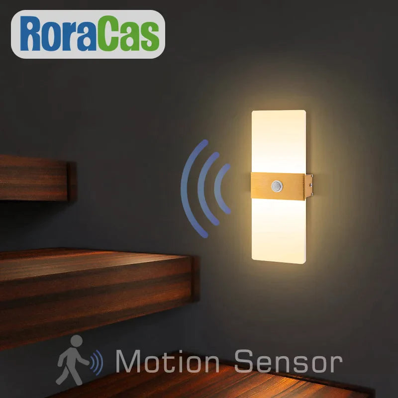 Afralia™ LED Motion Sensor Wall Light for Hallway Stairway Bedroom - Smart Sensing AC85-265V