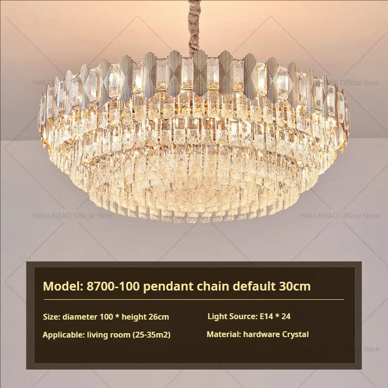 Afralia™ Nordic Crystal Chandelier: Elegant European Luxury for Living & Dining Room