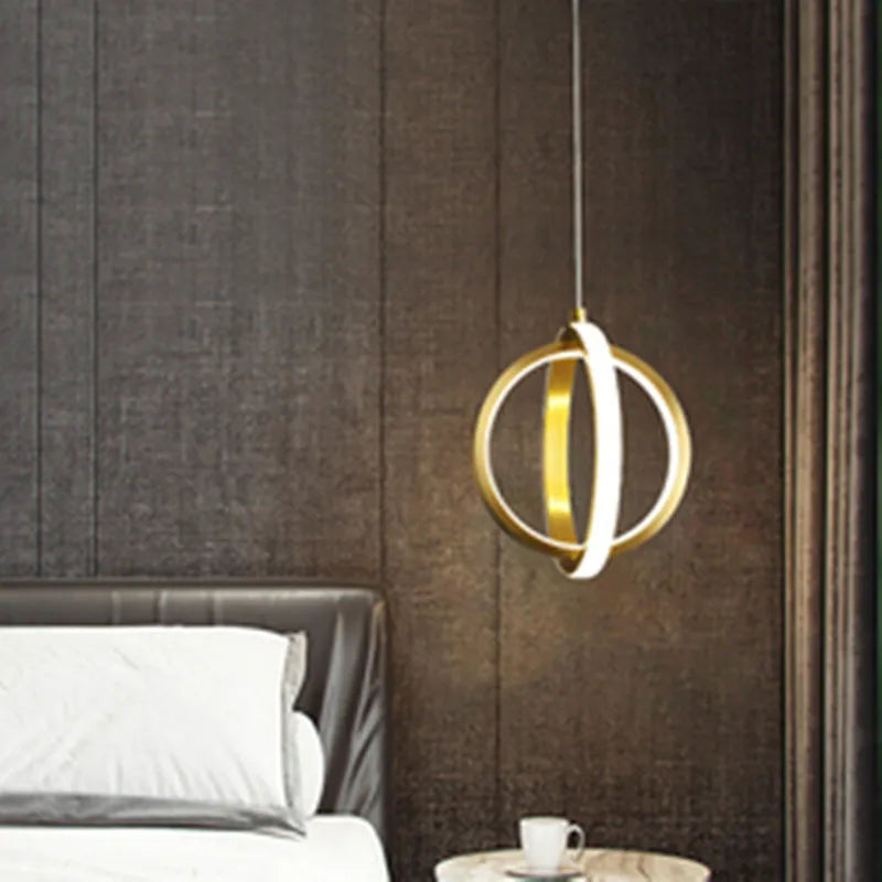 Afralia™ Copper Gold LED Pendant Lamp Modern Creative Bar Bedroom Light