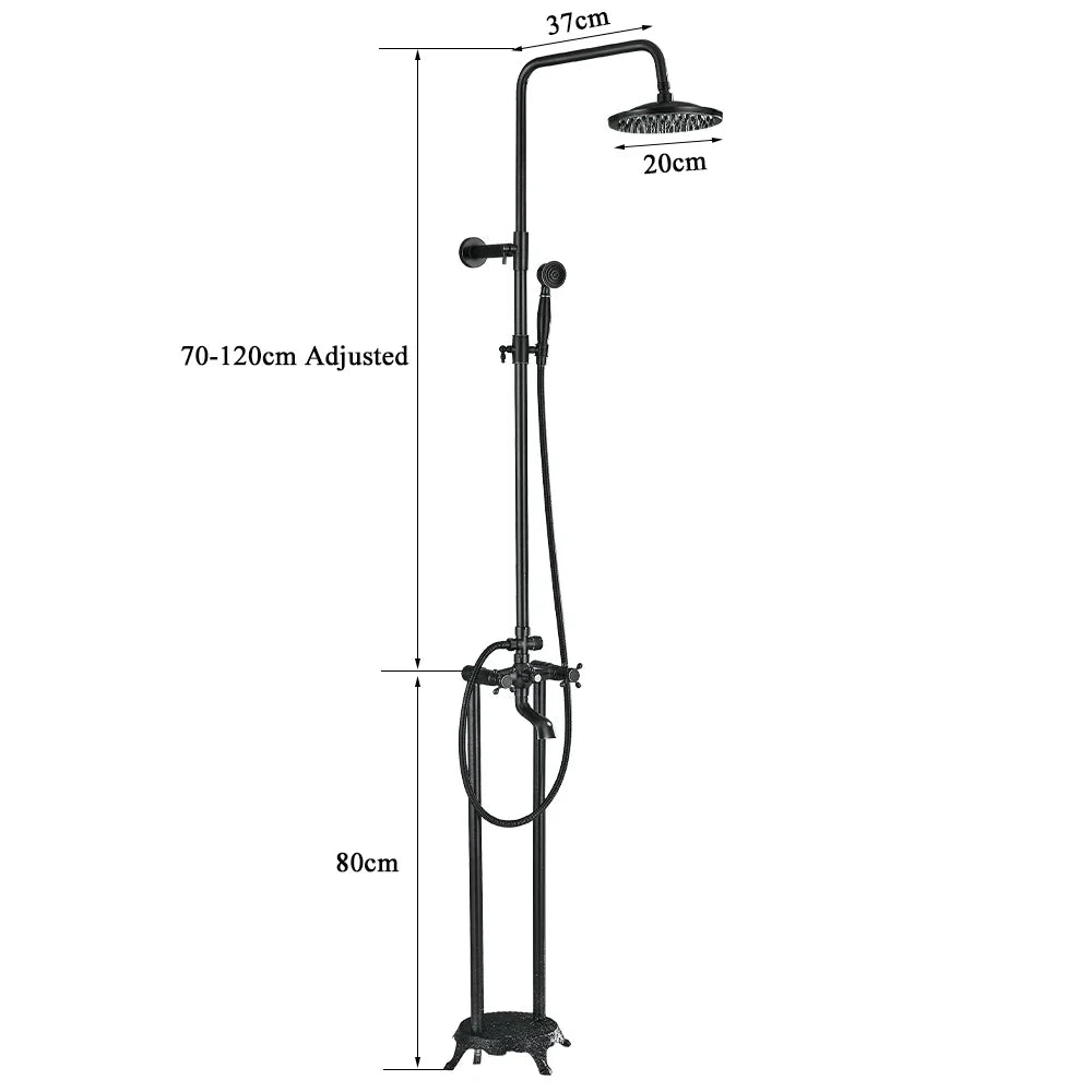 Afralia™ Clawfoot Tub Faucet with Handshower and 8" Rainfall Shower System