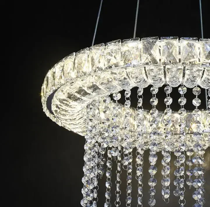 Afralia™ Crystal LED Chandeliers: Dimmable Smart Lighting for Dining, Kitchen, Living Room