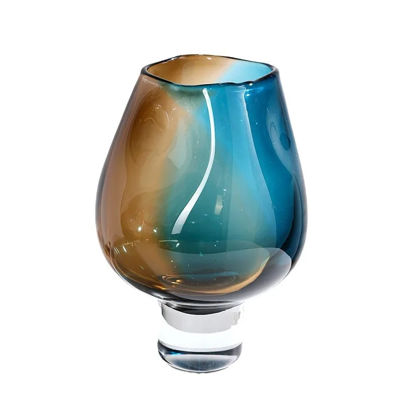 Afralia™ Gradient Glass Vase Flower Arrangement Home Decor Bouquet Vaseäß