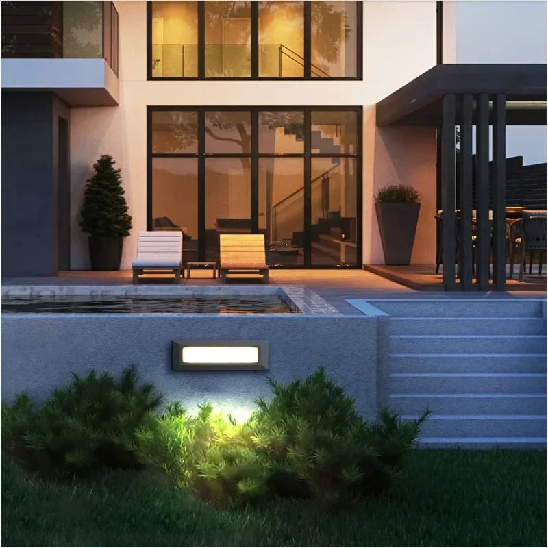 Afralia™ Outdoor Corner Step and Stair Radar Induction Wall Light