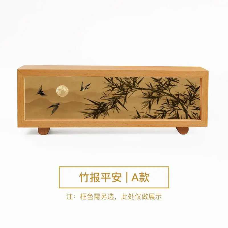 Afralia™ Chinese Wind Lamp Tabletop Painting Creative Night Light Bedroom Decor
