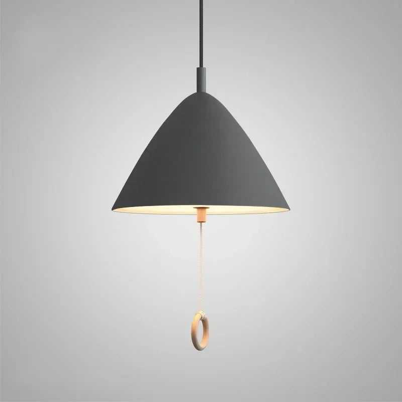 Afralia™ Macaron Pendant Chandelier for Dining & Bedroom - Pull Switch Ceiling Light Fixtures
