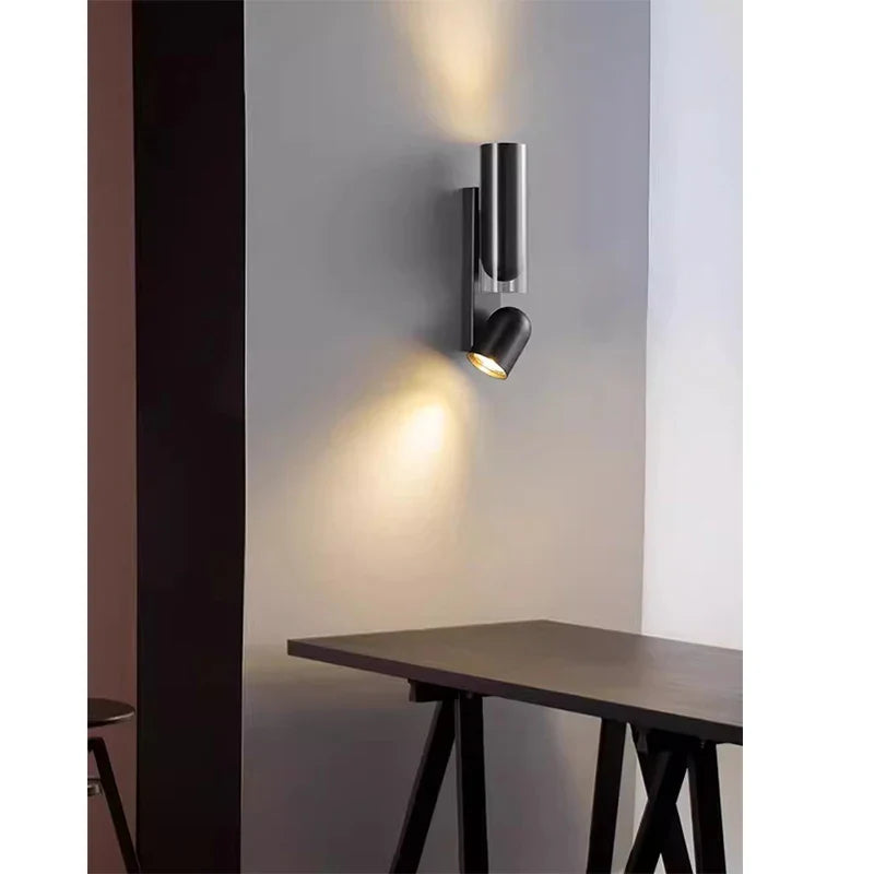 Afralia™ Nordic Postmodern Wall Lamp, Rotating Adjustable Bedside Aisle Hanging Lamp